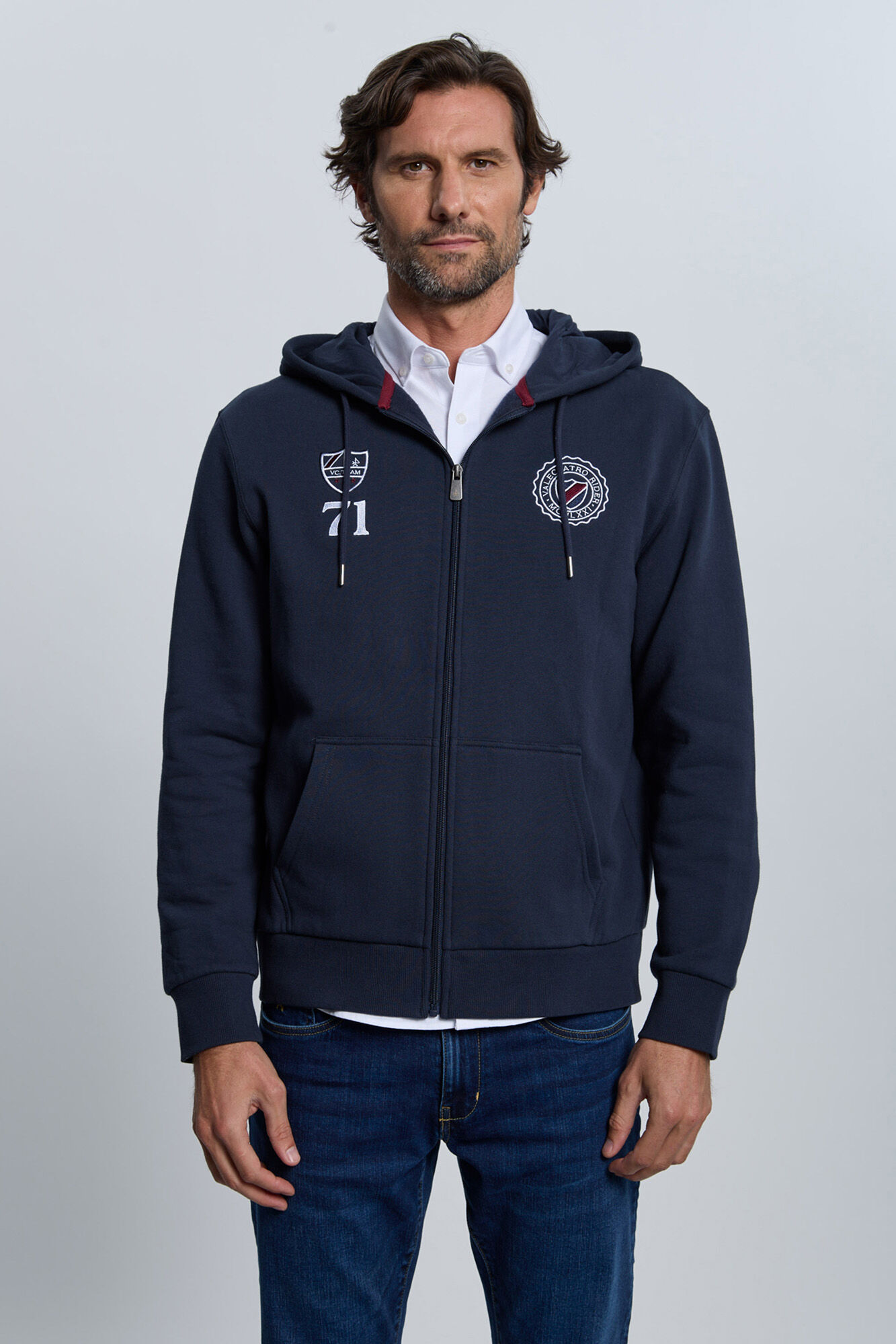 Valecuatro Fecho-&Eacute;clair com sweatshirt e escudo azul marinho