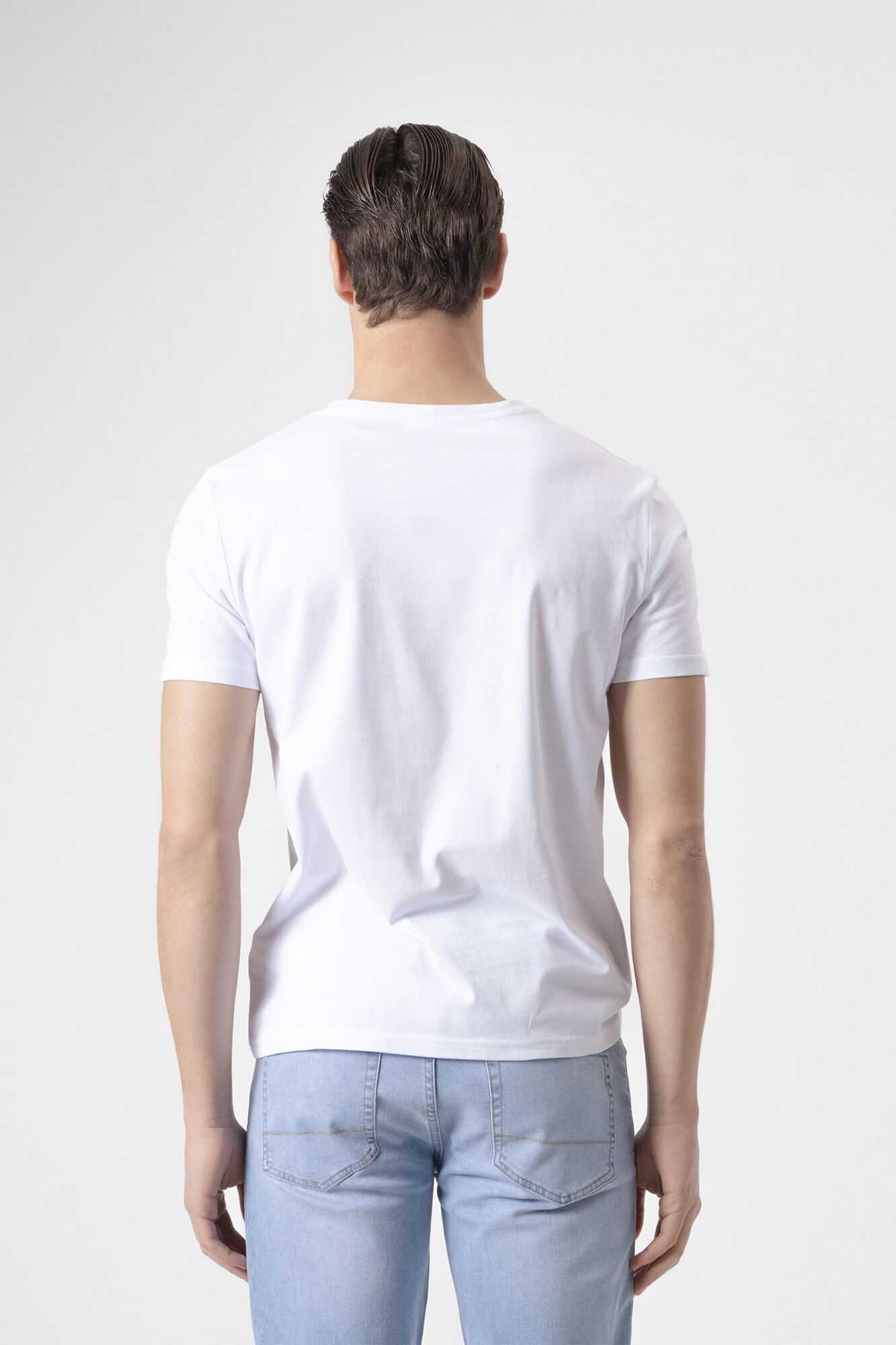 PuroEGO T-shirt b&aacute;sica em algod&atilde;o Branco