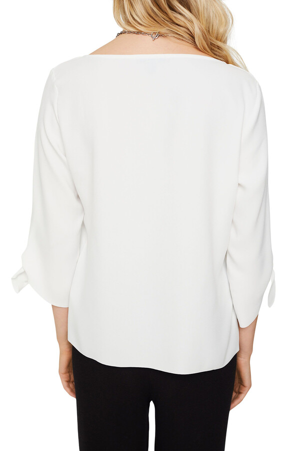 Cortefiel Loose fit crepe blouse White