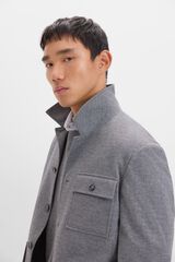 Cortefiel Sobrecamisa de punto Gris