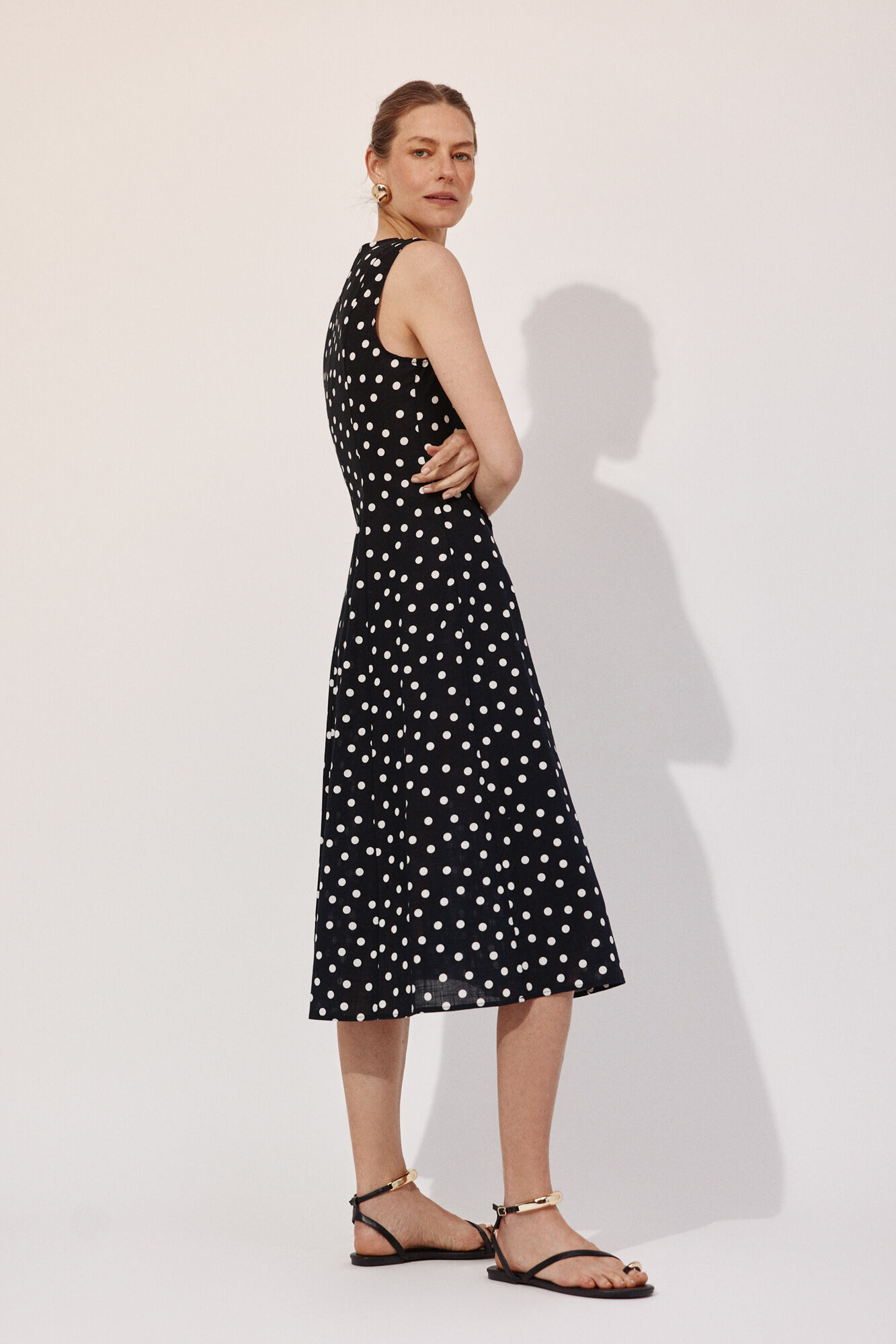 Cortefiel Vestido estampado rodado