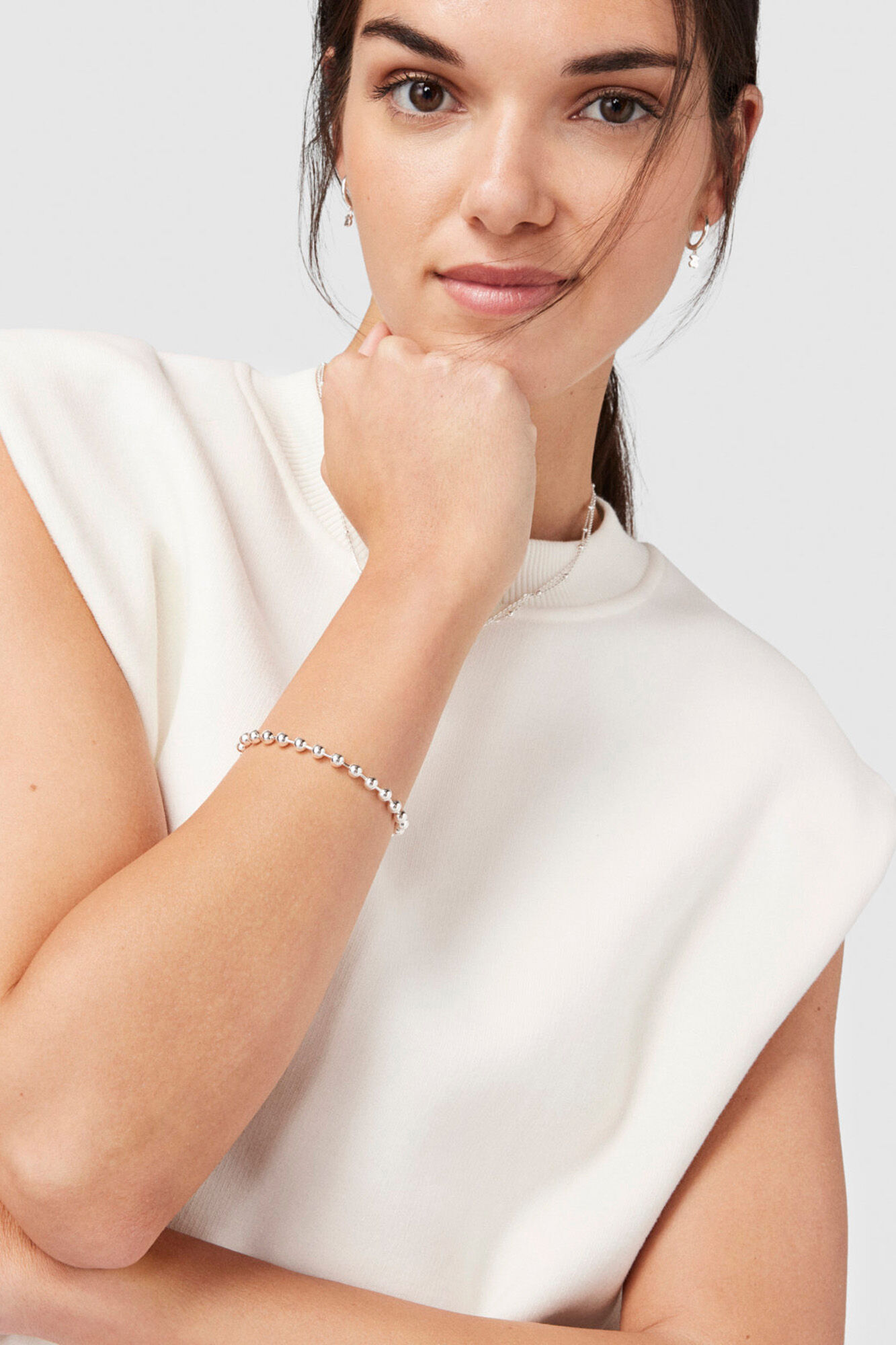 Tous Pulsera de bolas de plata Basics Gris
