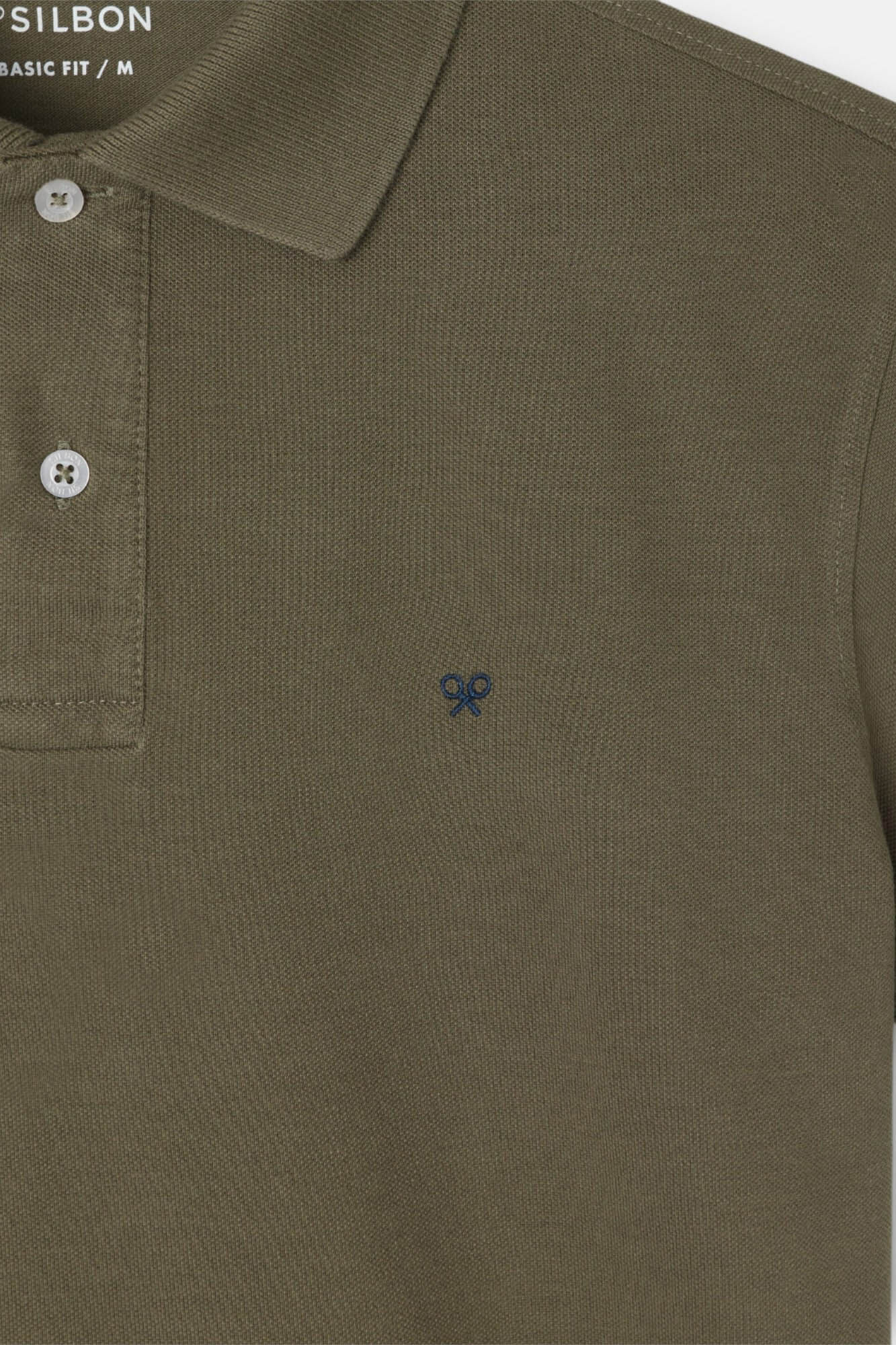 Silbon Polo liso cl&aacute;ssica Verde