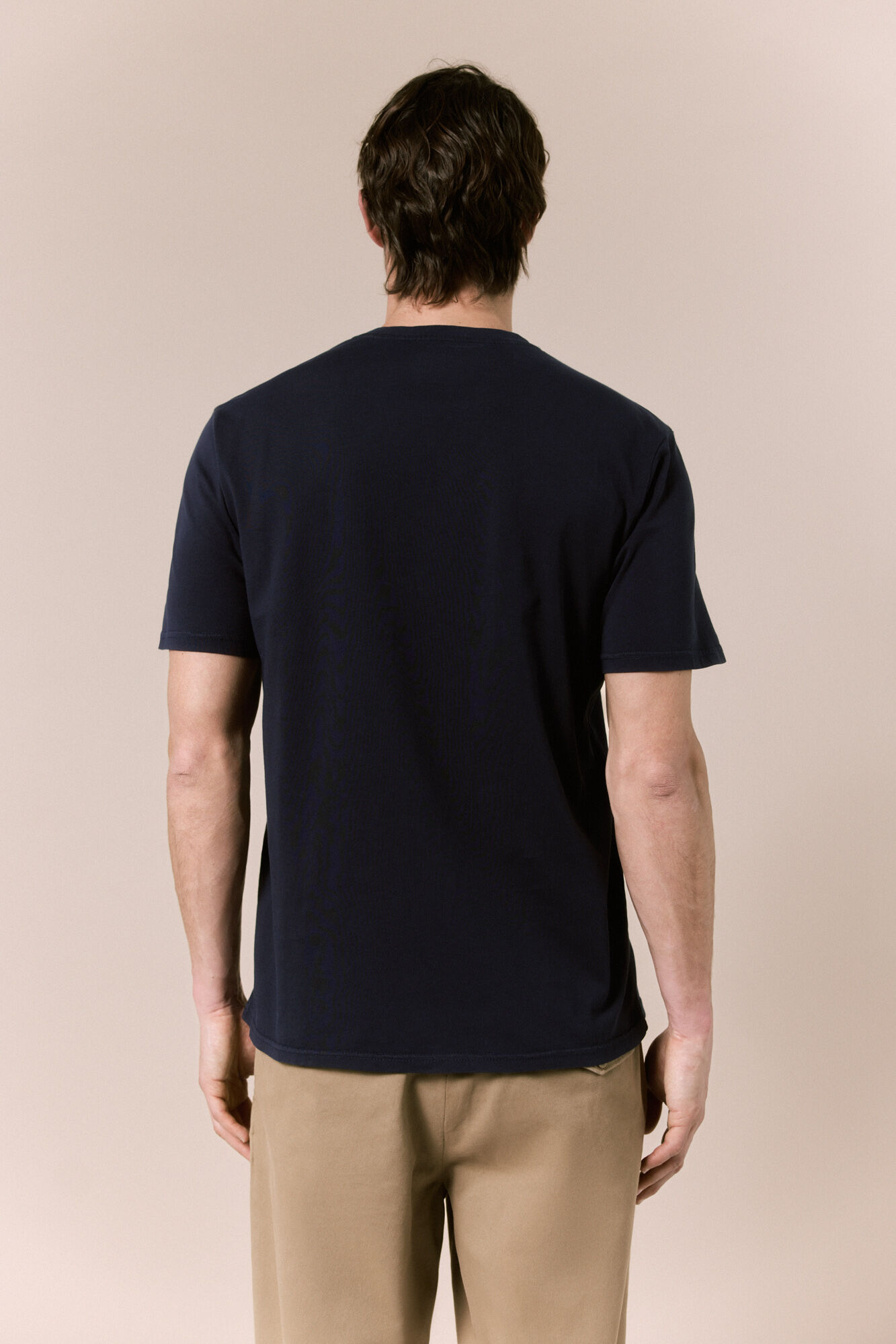 OOTO Camiseta b&aacute;sica lavada Azul marino