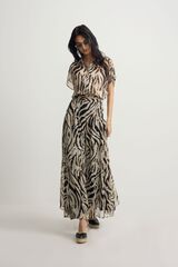 Silbon Blusa com estampado animal print Tostado