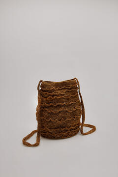 Cortefiel Crochet crossbody bag Gold