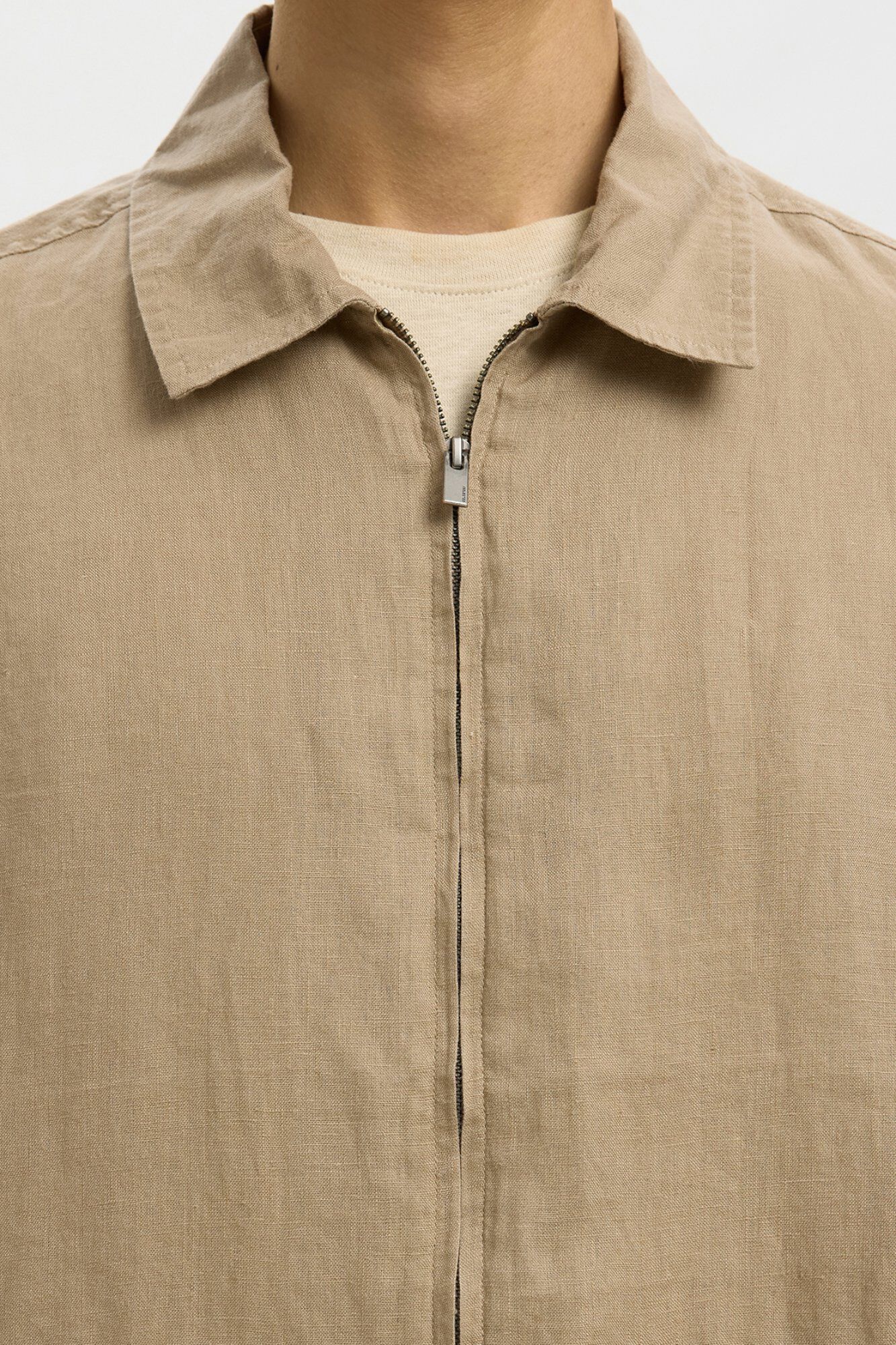 Selected Casaco com fecho-&eacute;clair Castanho