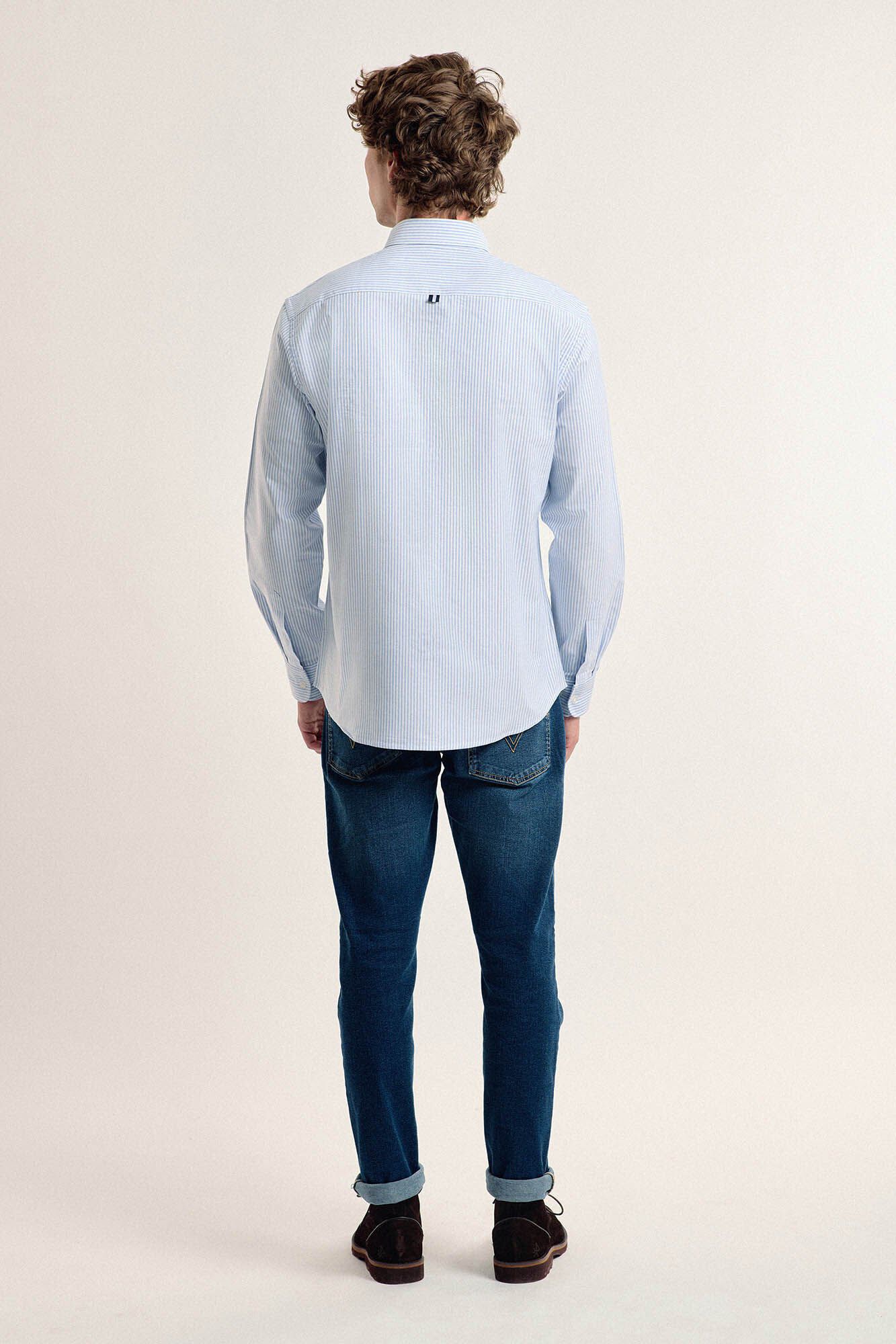 Valecuatro Camisa masculina Valecuatro bandeiras azuis claras modelo Azul