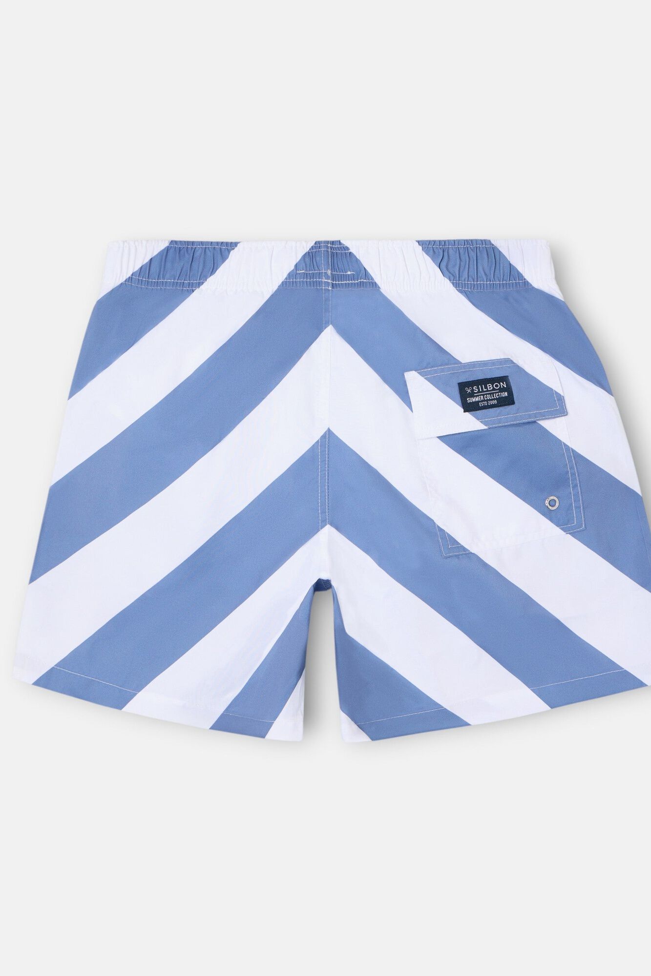 Silbon Ba&ntilde;ador franjas Estampado azul