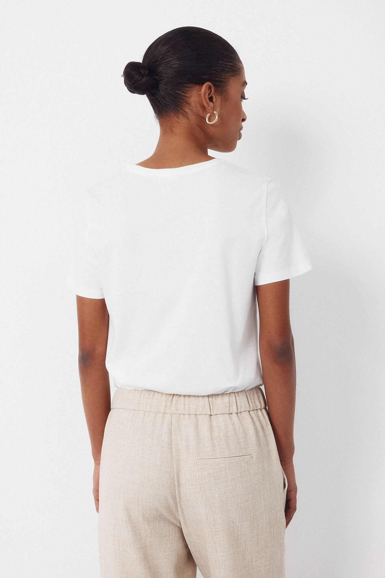 Cortefiel Floral print t-shirt White