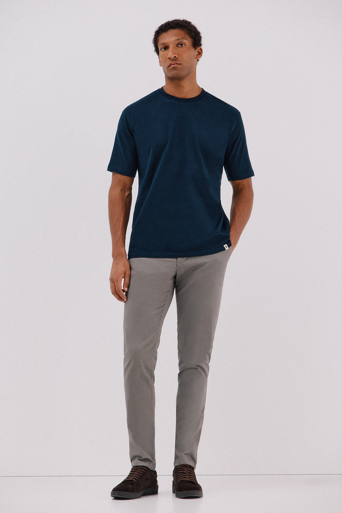Cortefiel Basic T-shirt Navy