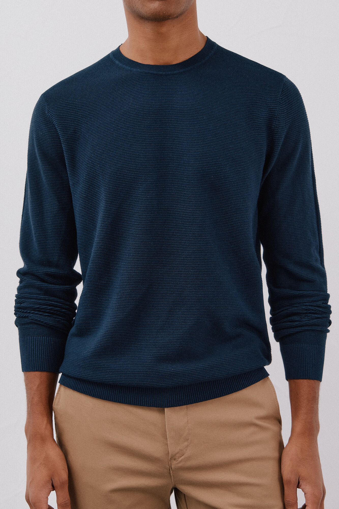Cortefiel Fine knit jumper  Navy