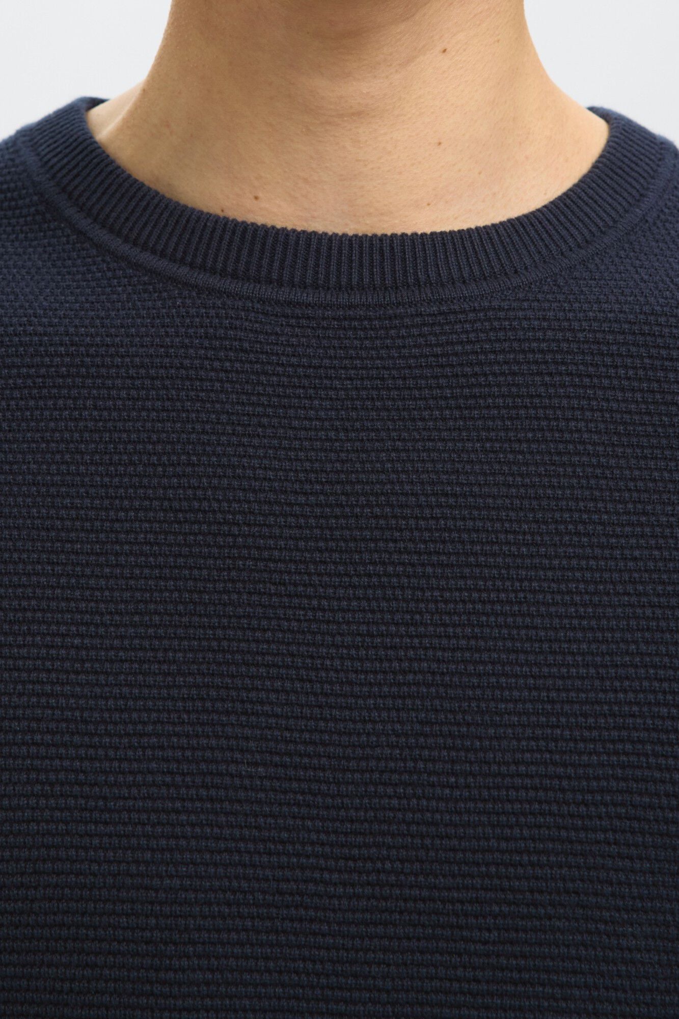 Selected Camisola 100% algod&atilde;o org&acirc;nico Azul