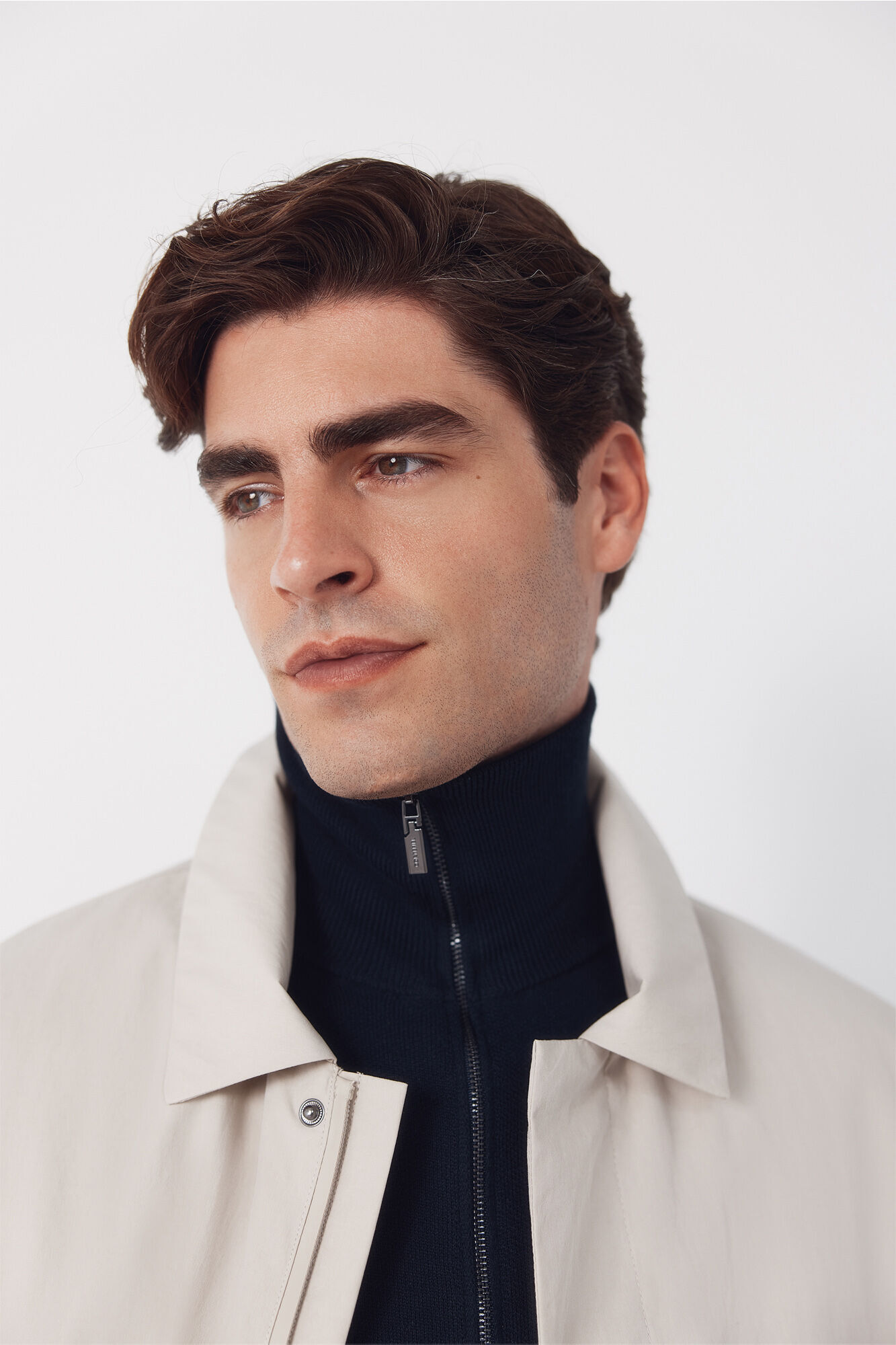 Cortefiel Technical trench coat Beige