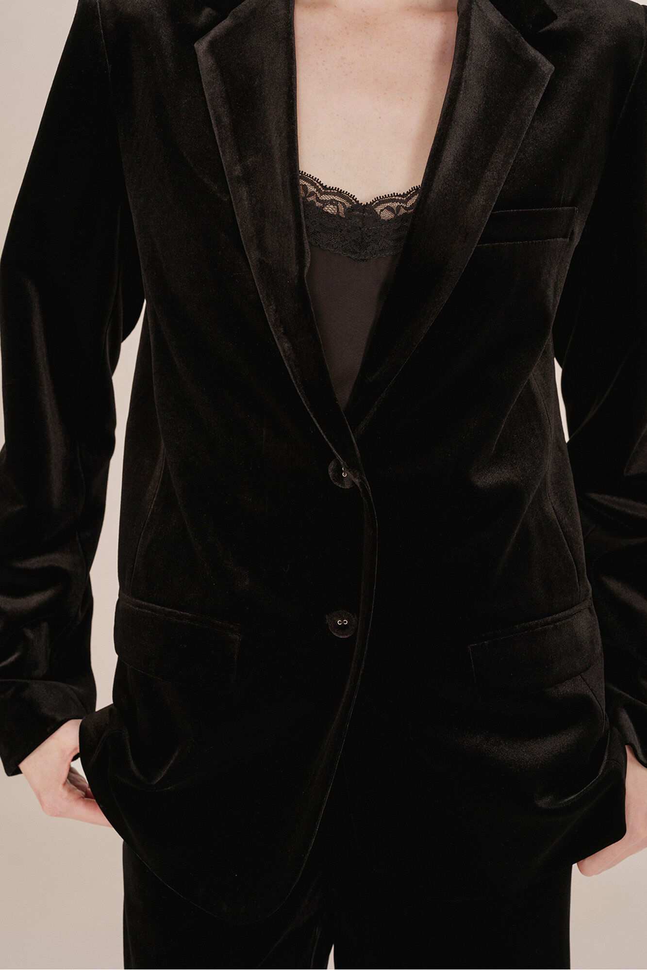 Grace & Mila Blazer de veludo