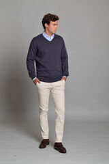 Cloking Camisola com gola em bico Azul