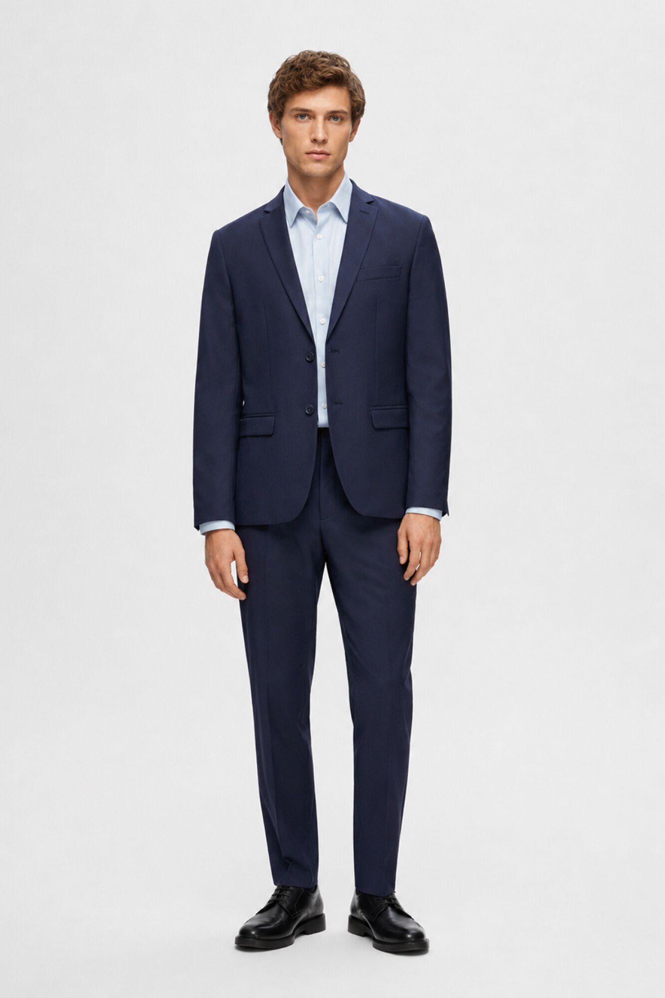 Selected Americana de traje Slim Fit confeccionada con materiales reciclados