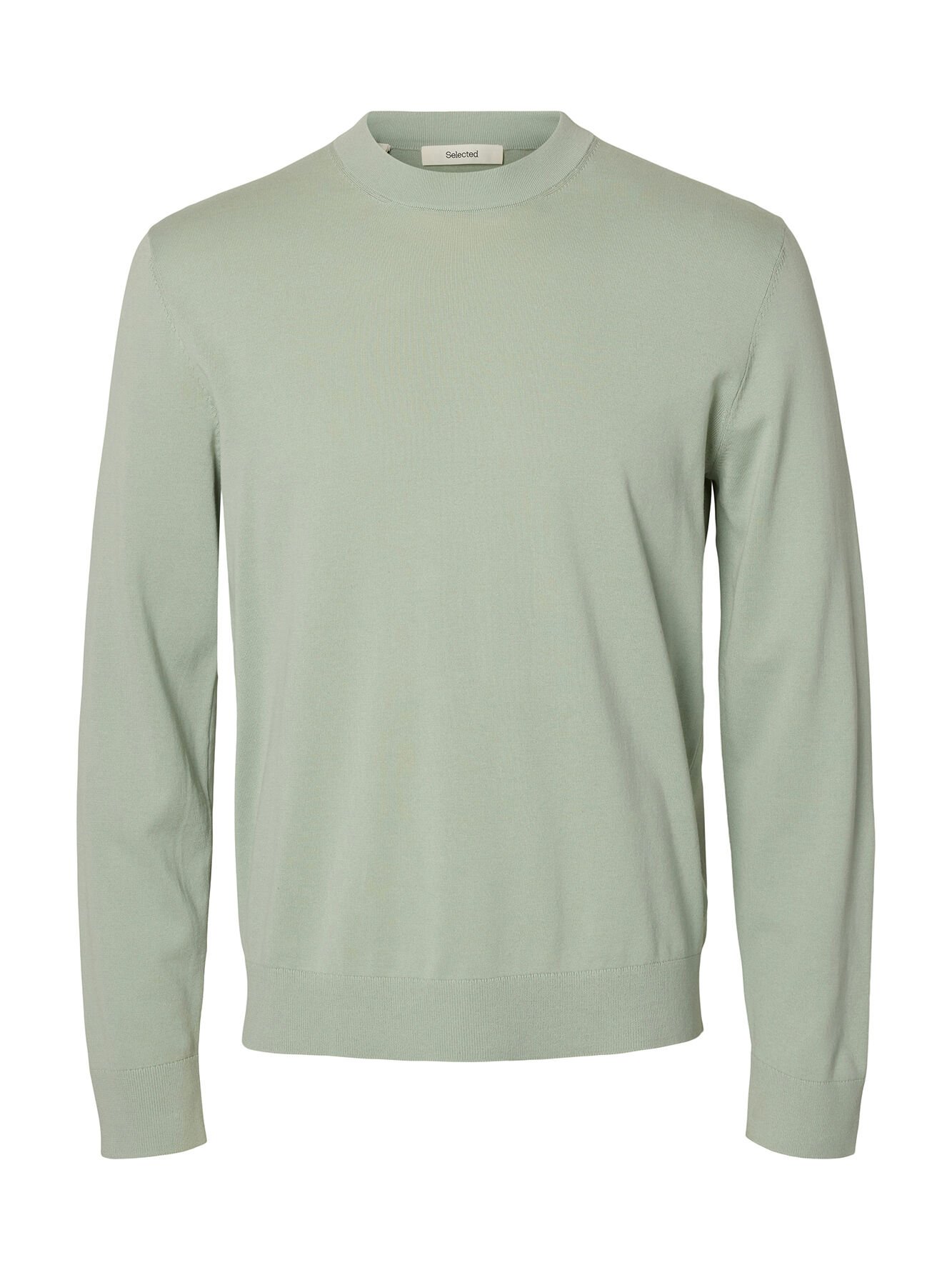 Selected Camisola leve 100% algod&atilde;o org&acirc;nico Verde