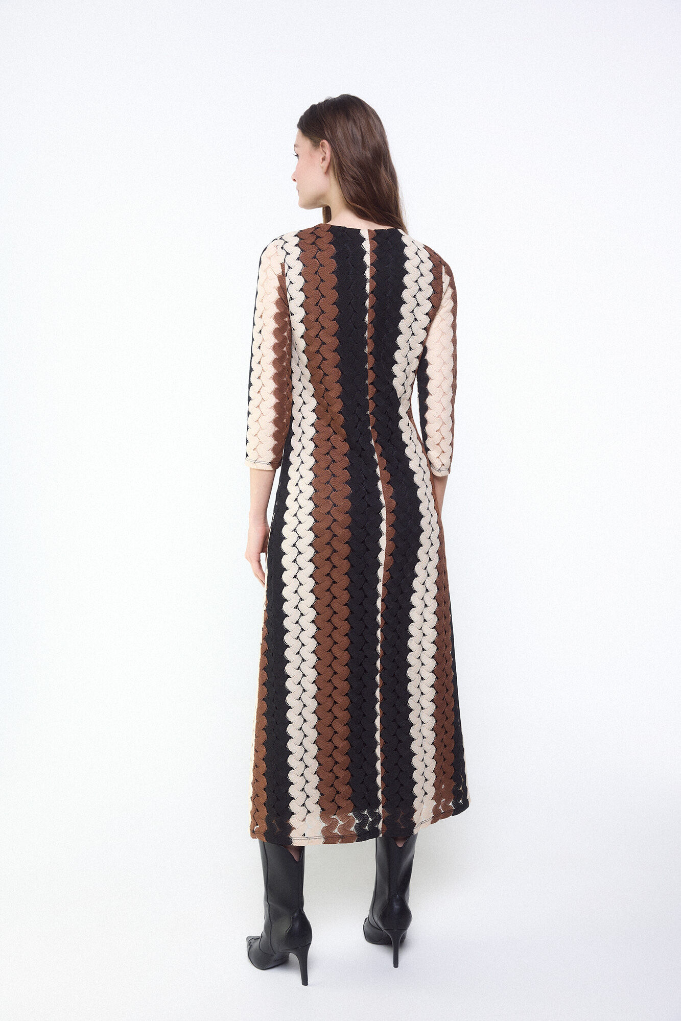 Slowlove Vestido estructura multicolor Multicolor