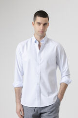 PuroEGO Camisa em algod&atilde;o &agrave;s riscas Azul