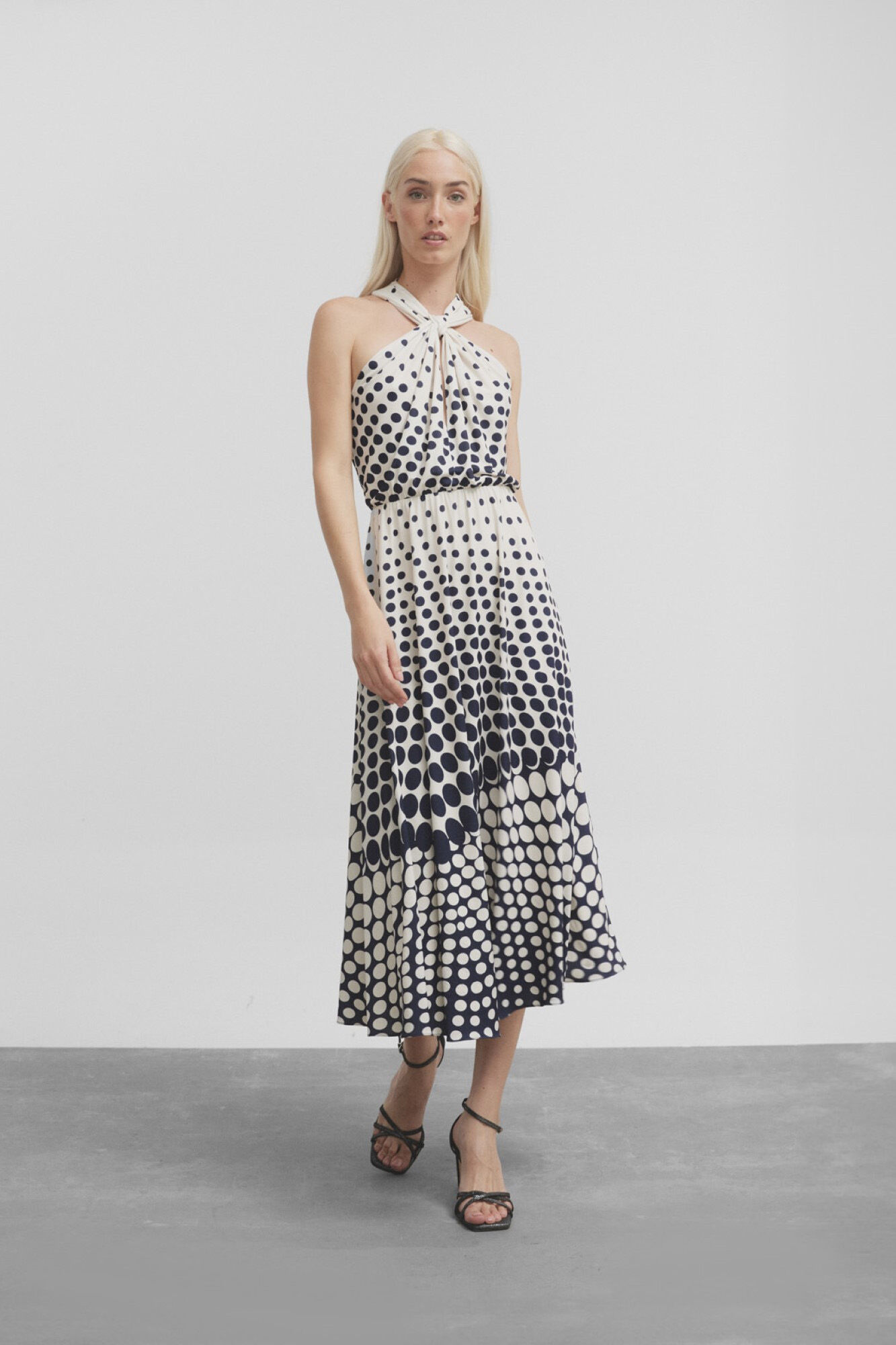 Silbon Vestido largo punto Estampado azul