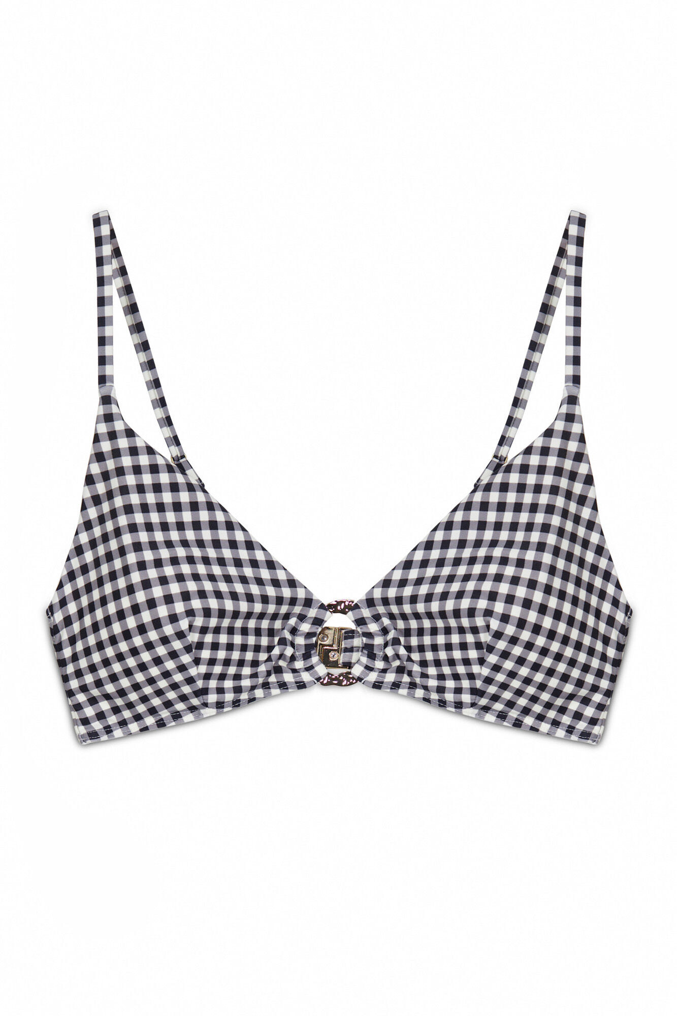 Cortefiel Top de biqu&iacute;ni com argola dourado Cinzento