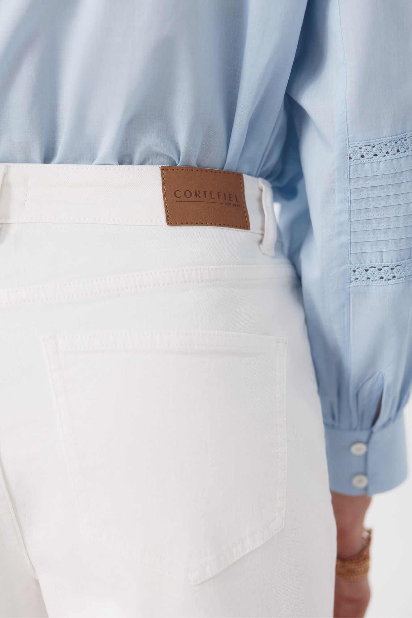 Cortefiel Jeans Rectos White