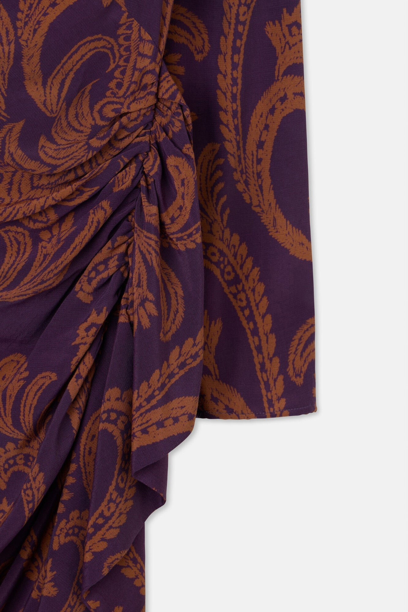 Silbon Vestido curto estampado drapeado Multicolorido