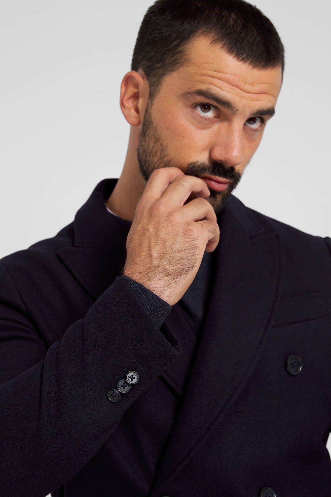 Silbon Abrigo lana crossed azul marino Azul marino