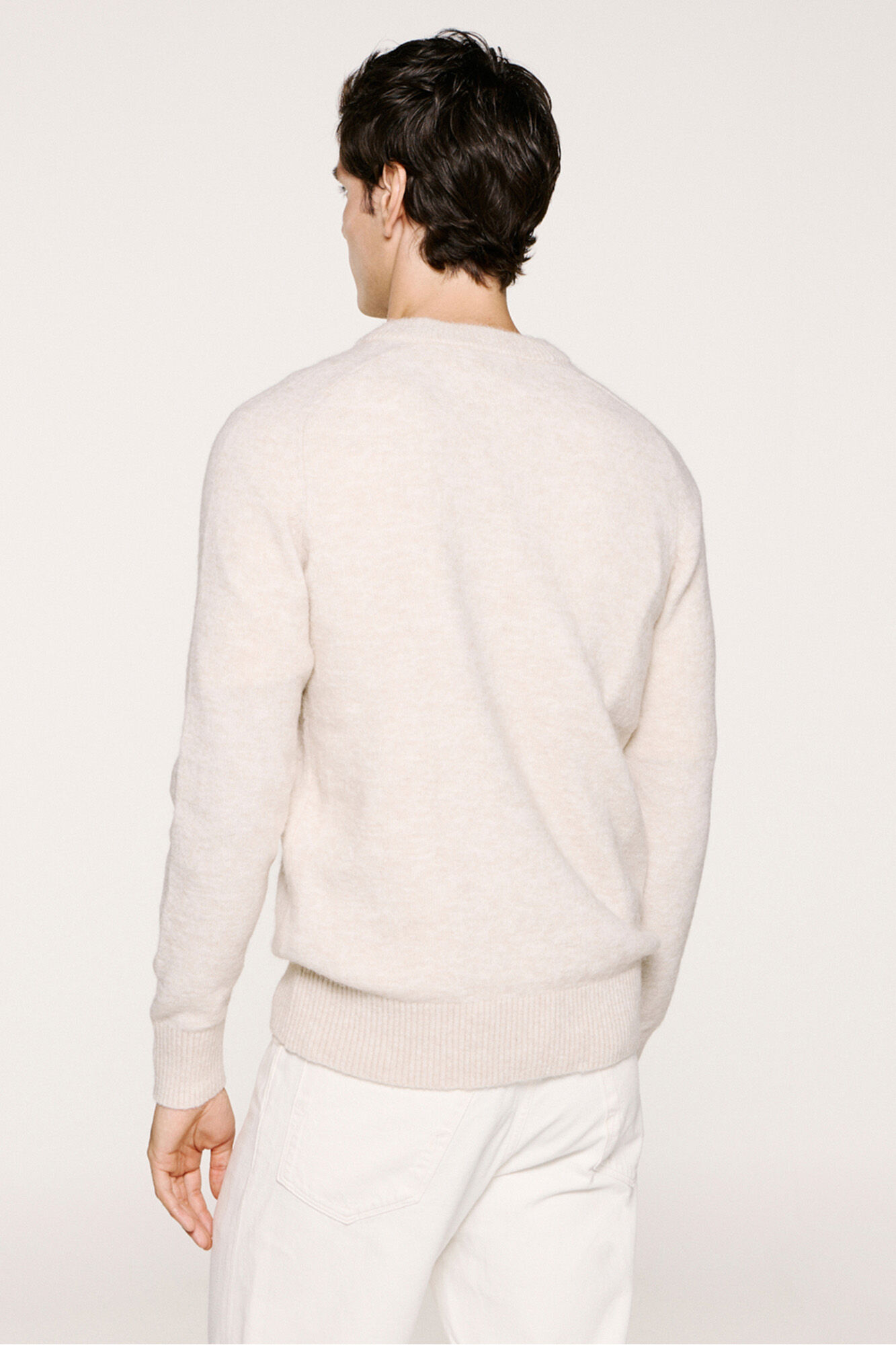 Selected Camisola de l&atilde; e alpaca  Tostado