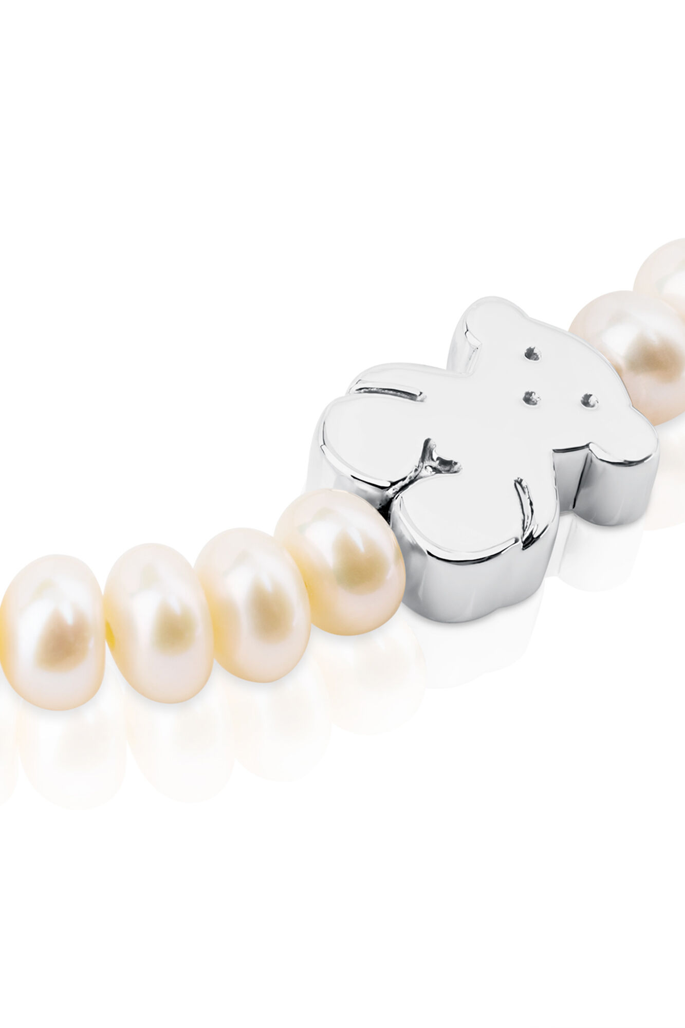Tous Bracelet with pearls and silver bears Grey