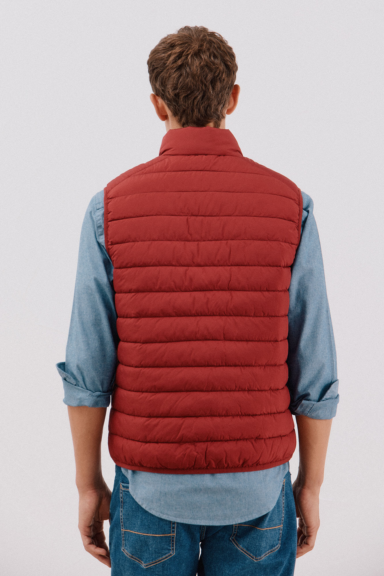 Cortefiel Colete acolchoado ultraleve Vermelho