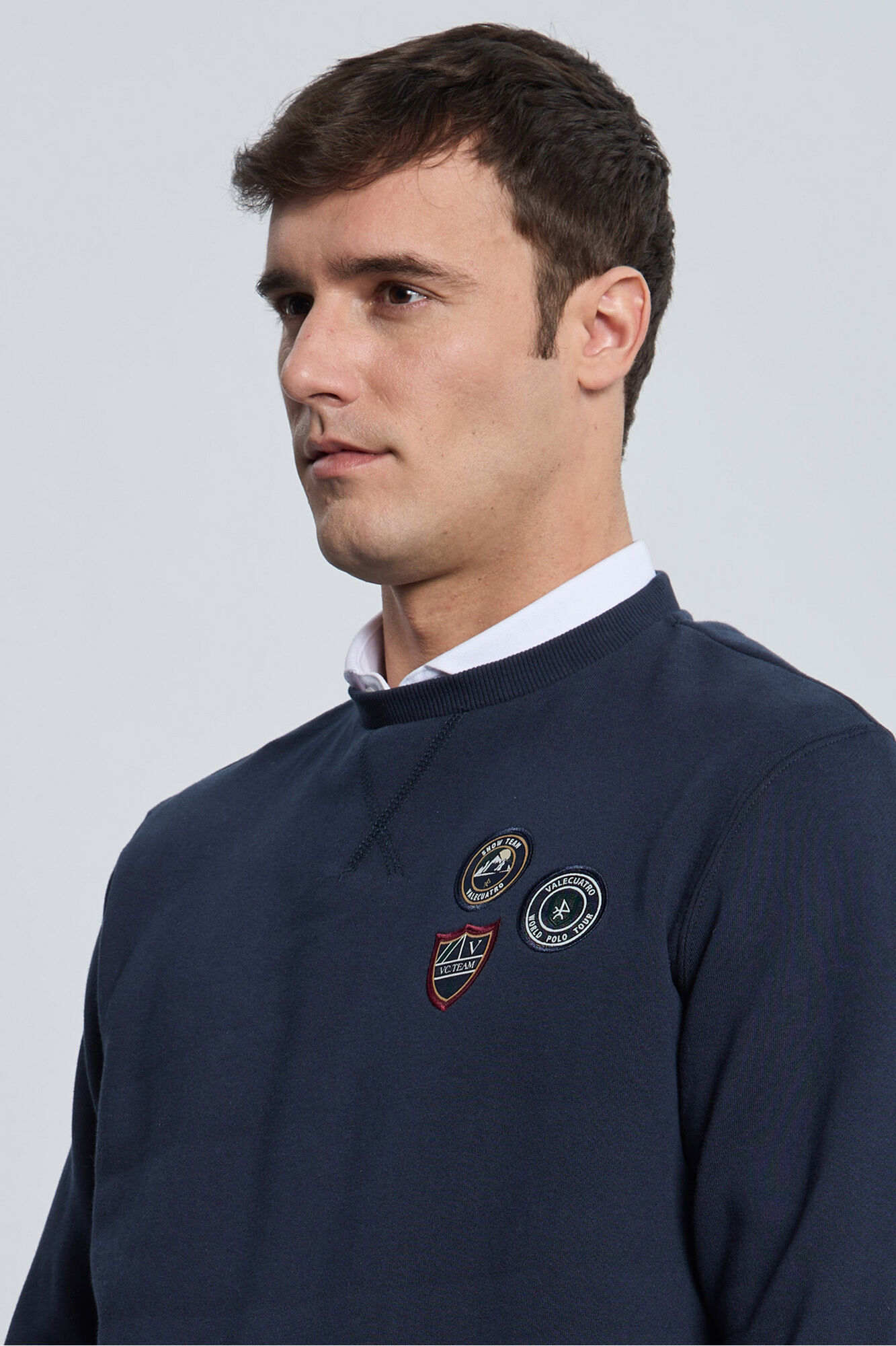 Valecuatro Sweatshirt azul marinho com 3 escudos