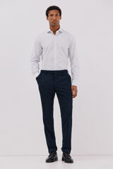 Cortefiel Easy-iron checked dress shirt Printed white