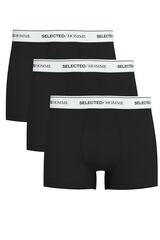Selected Pack de 3 calzoncillos confeccionados con algod&oacute;n org&aacute;nico. Negro