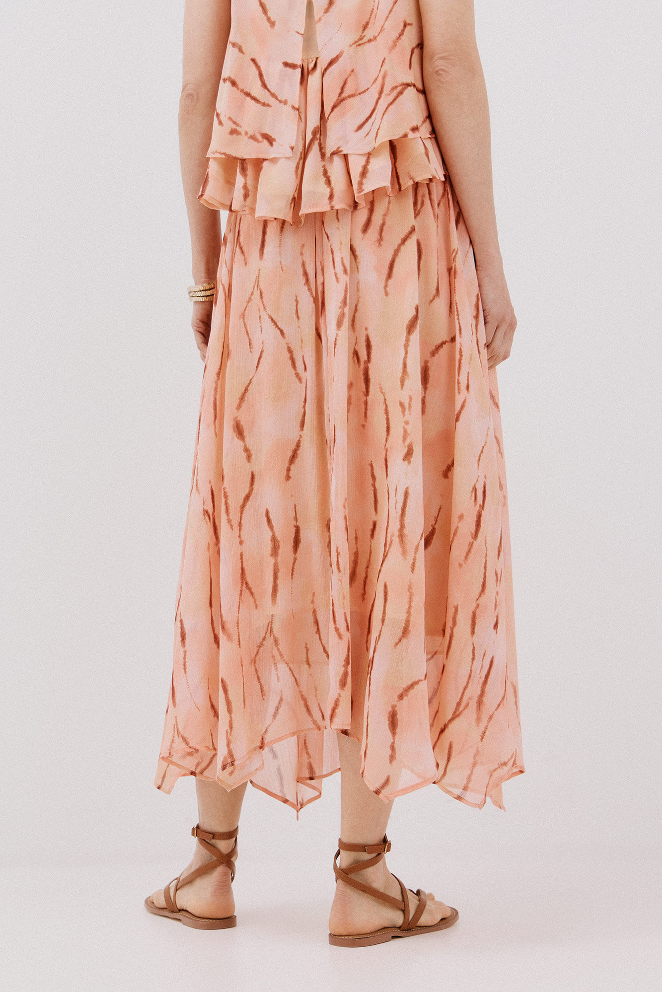 Cortefiel saia longa com flare Multicolorido