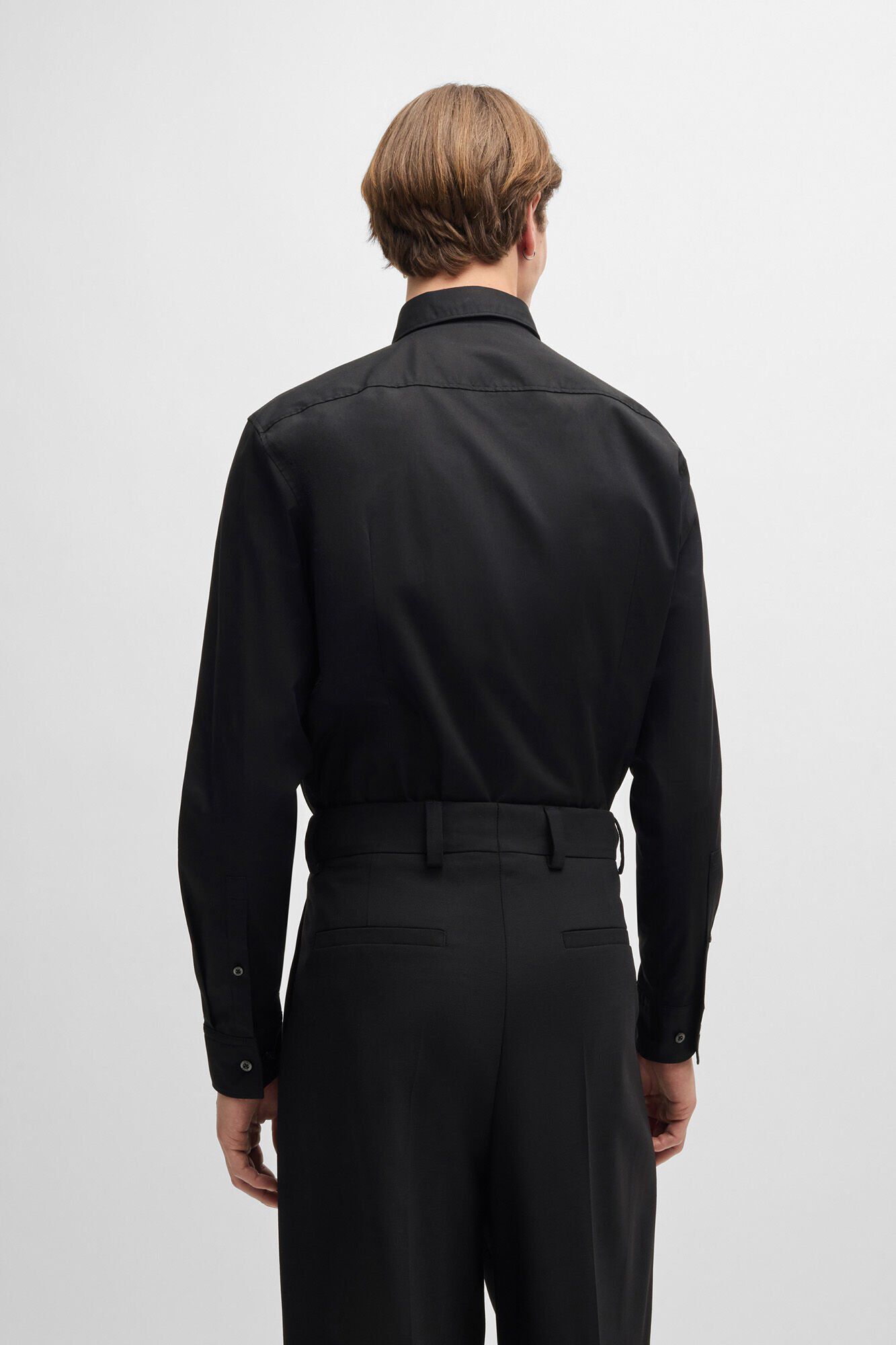 HUGO Camisa de manga larga Negro