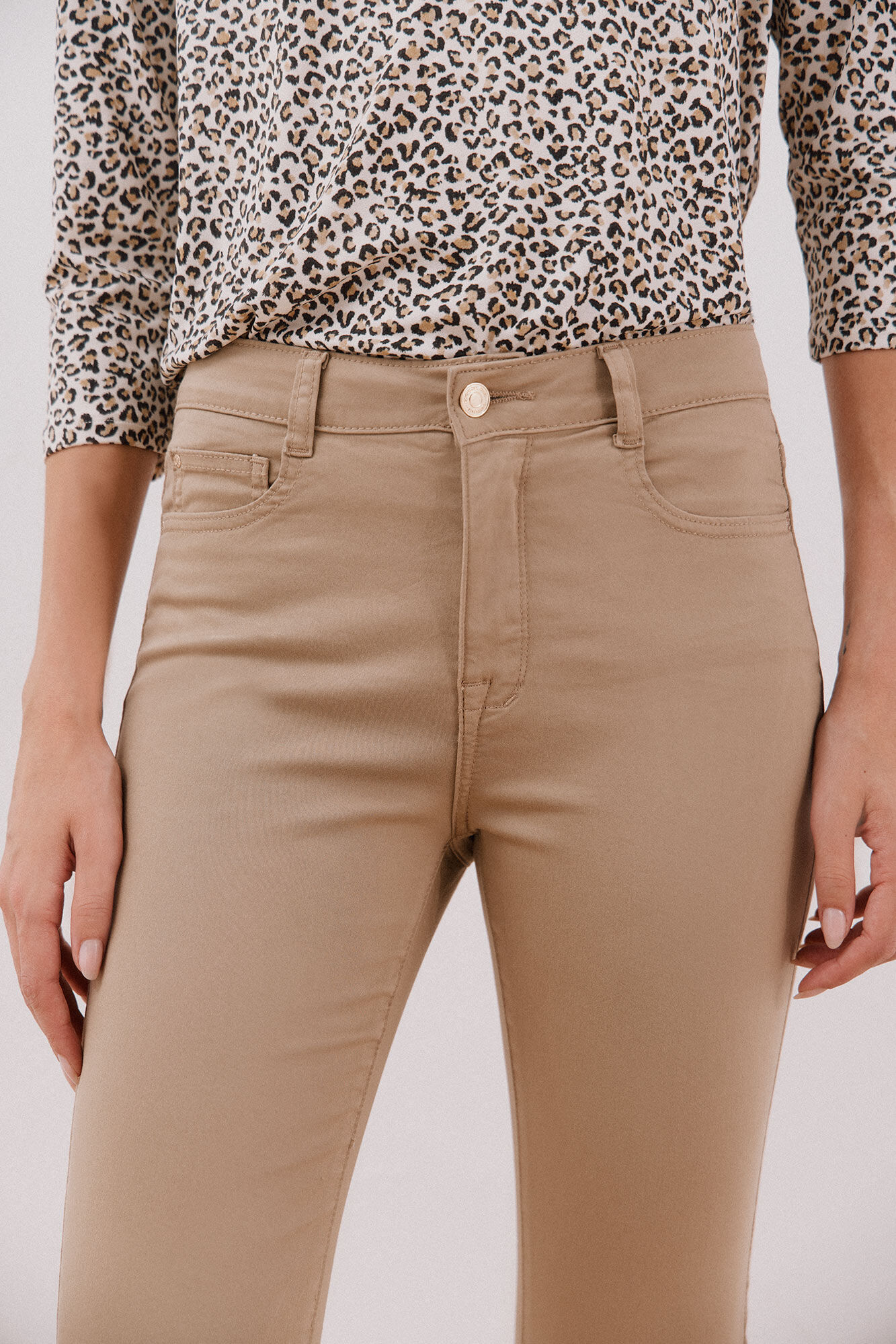 Cortefiel Sensational color pants Beige
