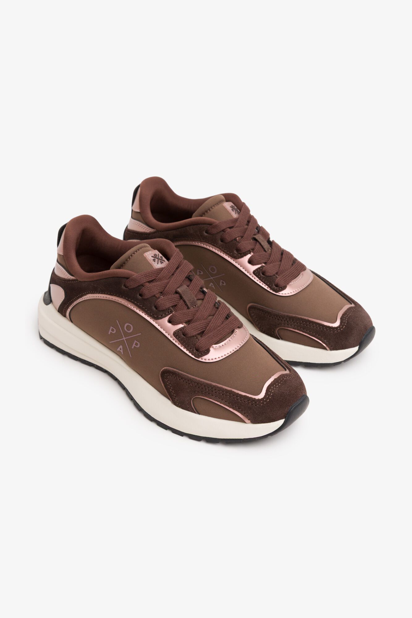 Popa Laminated Blake sneaker Dark brown