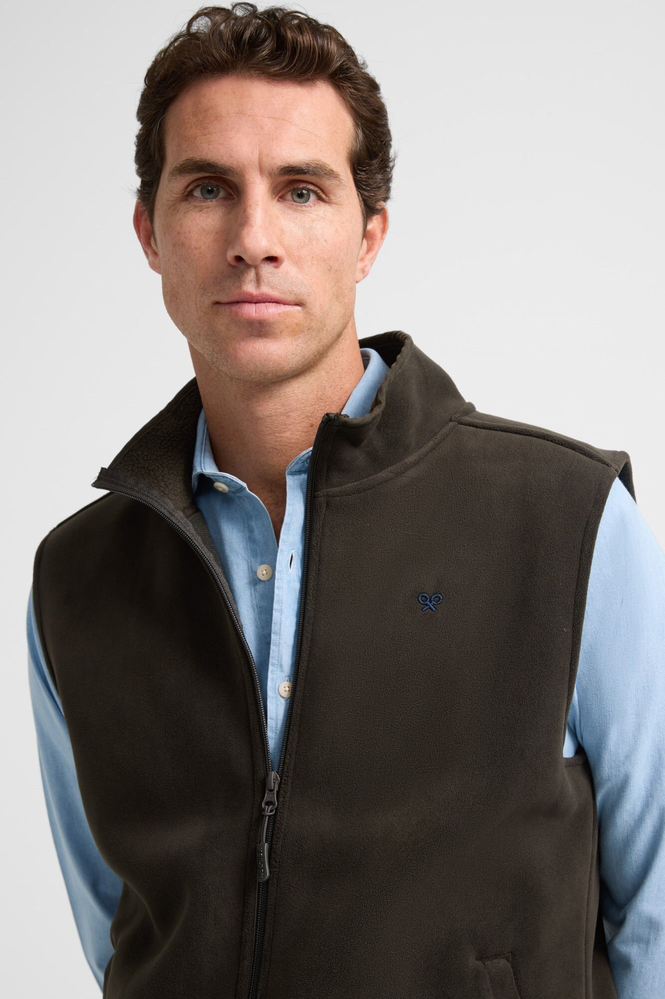 Silbon Chaleco polar Verde oscuro