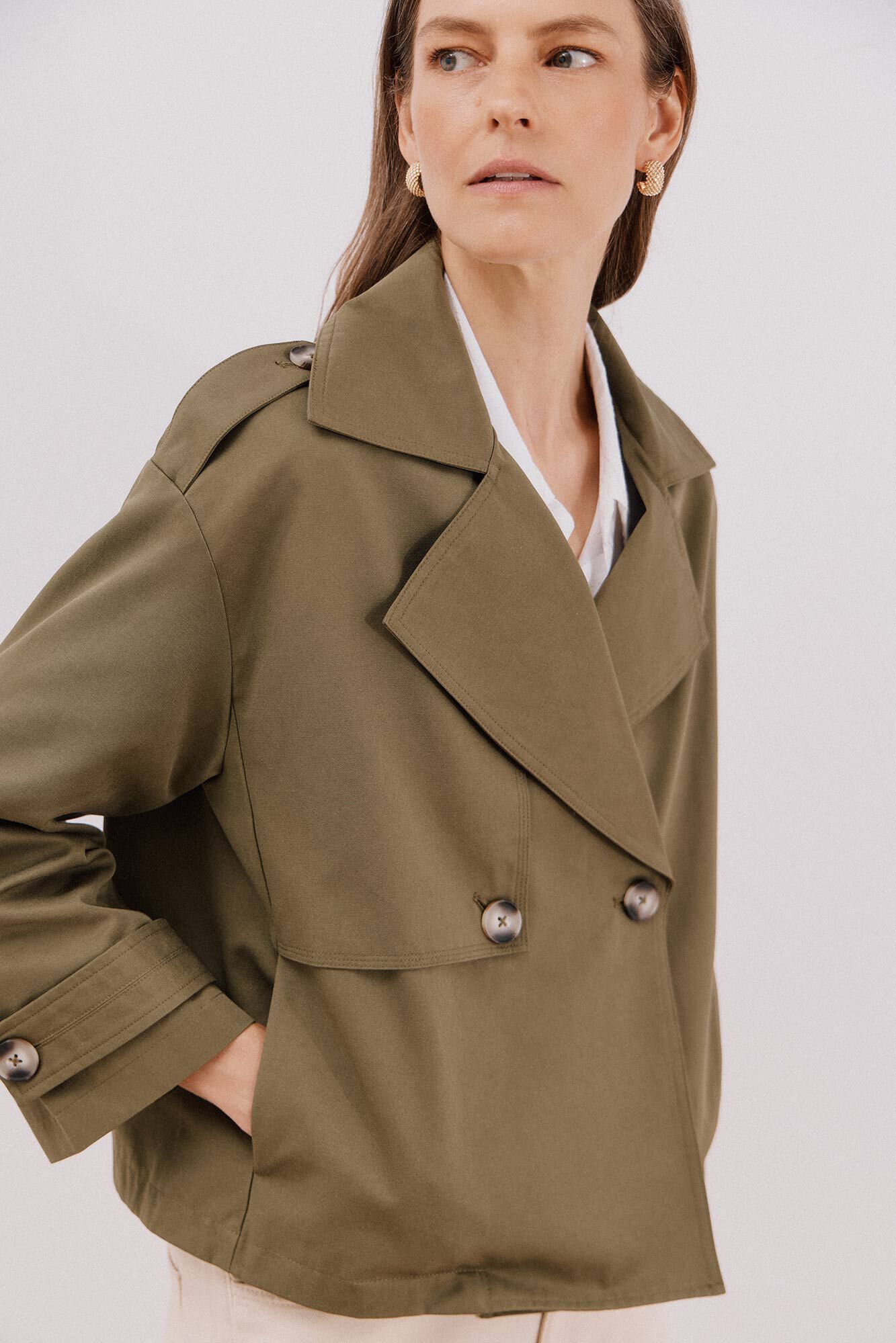 Cortefiel Gabardina curta