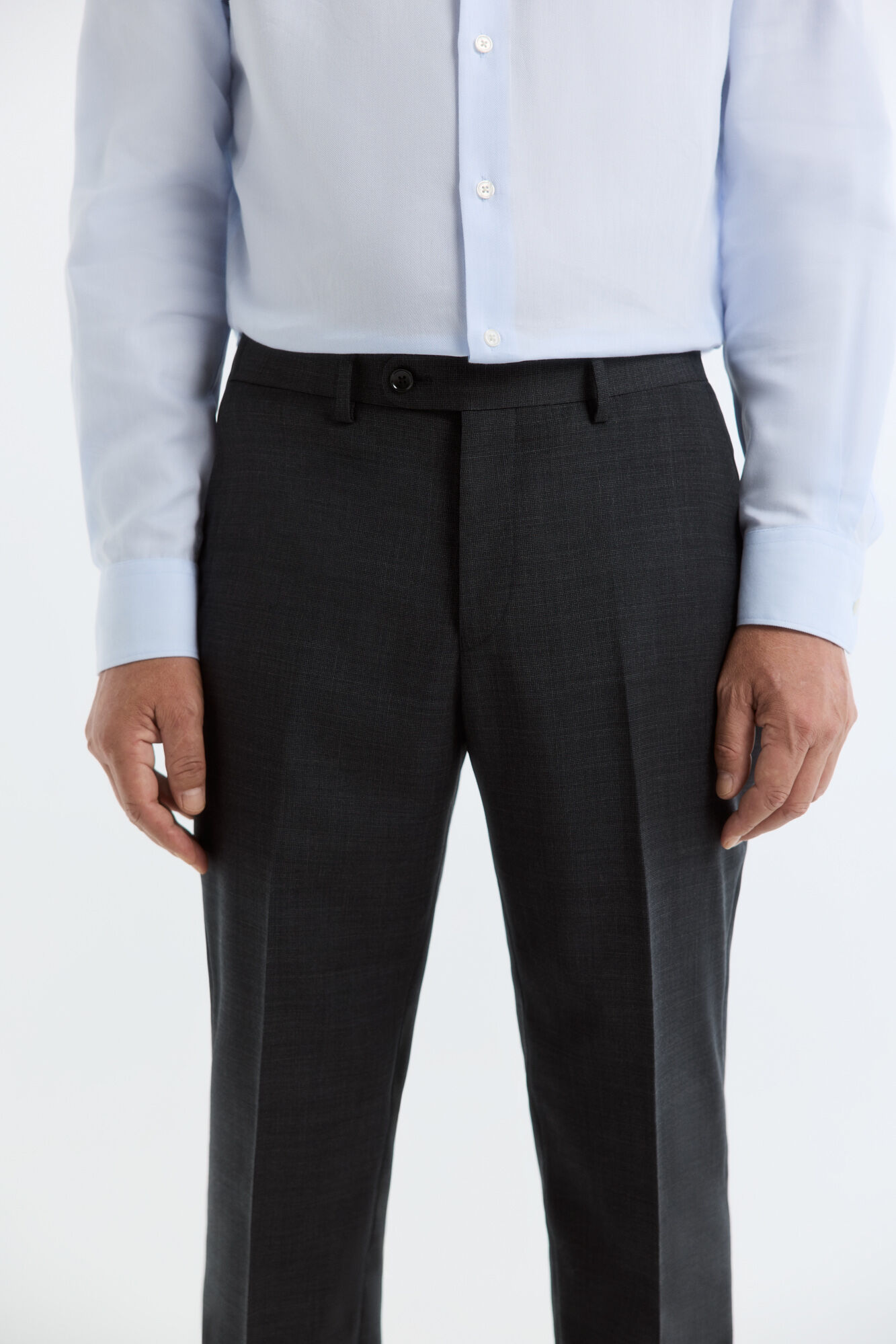 Cortefiel Smart twill trousers Dark grey
