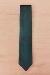 OOTO Natural silk tie Dark green