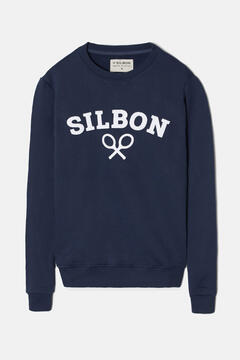 Cortefiel Silbon racket sweatshirt Navy