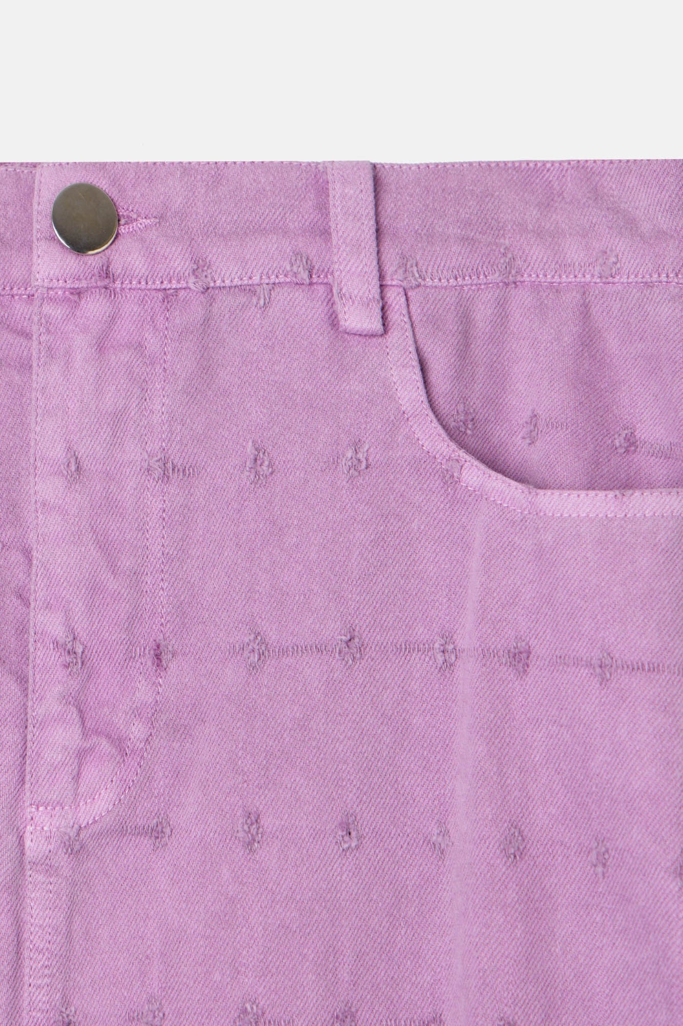 Silbon Falda denim calada Morado