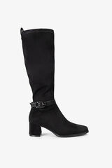 Popa Women's Flare Suede Boot Black
