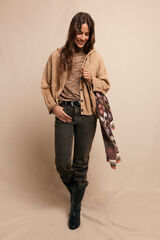 Slowlove Chaqueta capucha punto Beige
