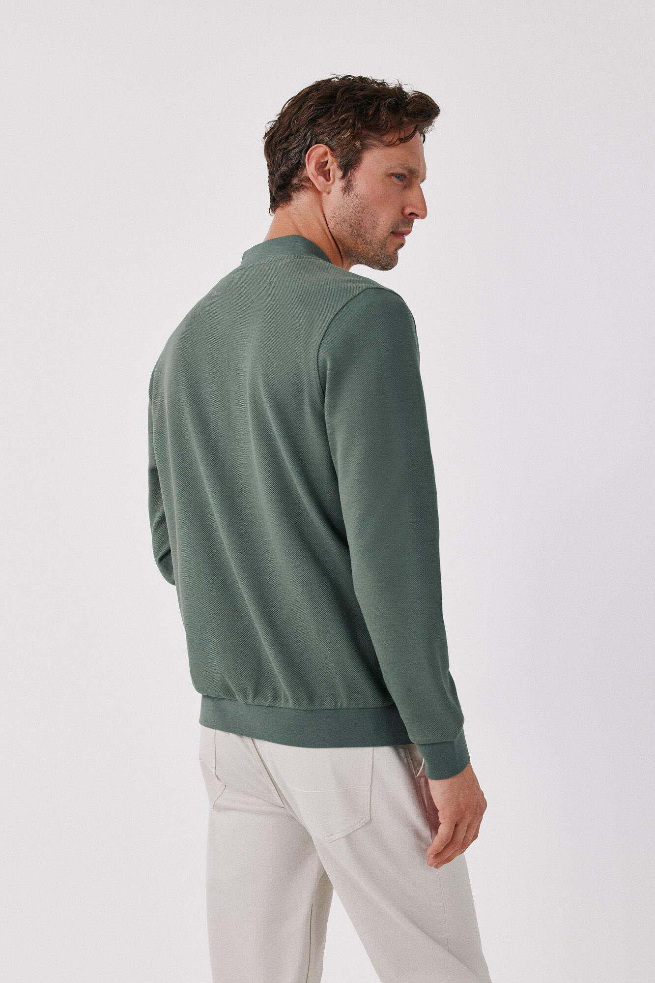 Cortefiel Structure cardigan Kaki