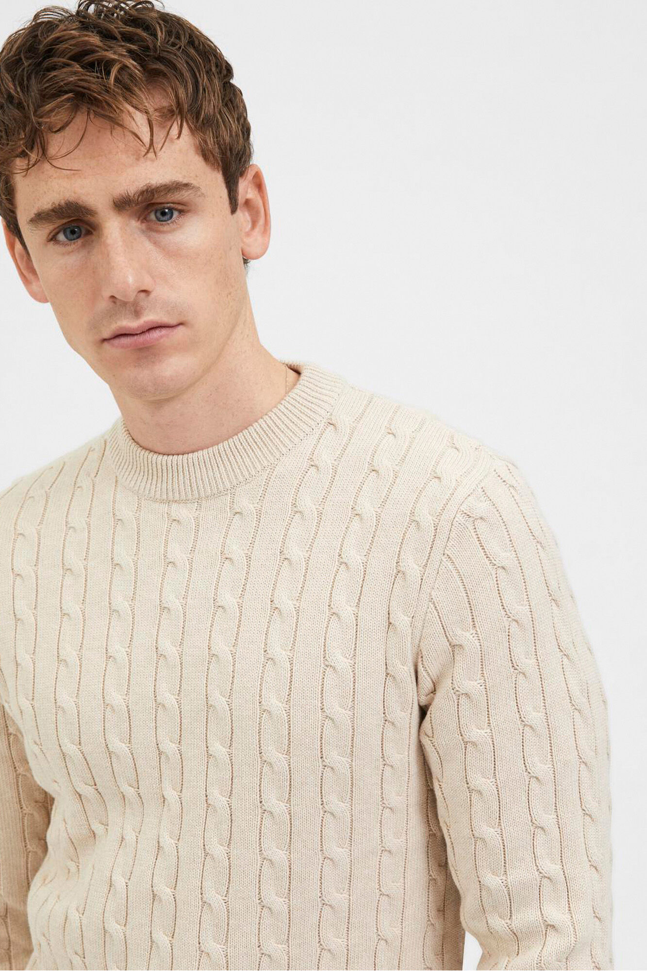 Selected Camisola estruturada 100% algod&atilde;o org&acirc;nico 