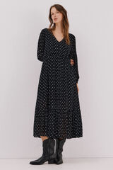 Cortefiel Printed dress Printed grey